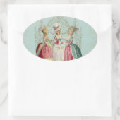 Sticker Ovale Marie Antoinette Française Paris Dames (Sac)