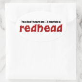 Sticker Ovale Marié une rousse (Sac)