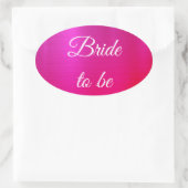 Sticker Ovale Mariée à deux tons (Sac)