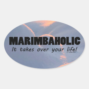 Sticker ovale Marimbaholic Life