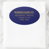 Sticker Ovale Marine Blue & Gold polyvalent (Sac)