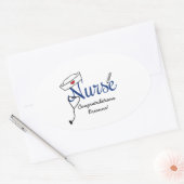 Sticker Ovale MARINE faite sur commande d'autocollants de faveur (Enveloppe)