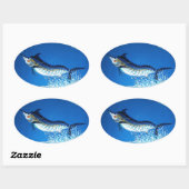 Sticker Ovale Marlin (Feuille)