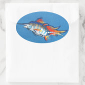 Sticker Ovale Marlin flamboyant (Sac)
