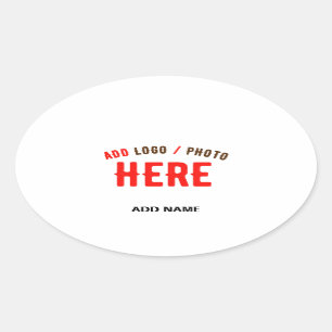 STICKER OVALE MARQUE BLANCHE MODERNE ET PERSONNALISABLE VÉRIFIÉE