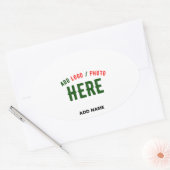 STICKER OVALE MARQUE BLANCHE MODERNE ET PERSONNALISABLE VÉRIFIÉE (Enveloppe)