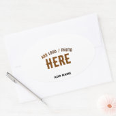 STICKER OVALE MARQUE BLANCHE MODERNE ET PERSONNALISABLE VÉRIFIÉE (Enveloppe)