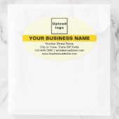 Sticker Ovale Marque d'affaires avec surbrillance sur Jaune (Sac)