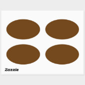 Sticker Ovale Marron 663300 (Feuille)