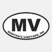 Sticker Ovale Martha's Vineyard MV (Devant)