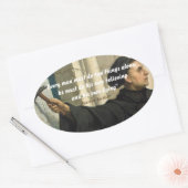 Sticker Ovale Martin Luther Cite La Croyance Et La Mort (Enveloppe)