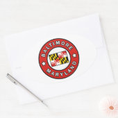 Sticker Ovale Maryland de Baltimore (Enveloppe)