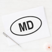 Sticker Ovale Maryland "MD" (Enveloppe)