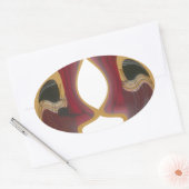 Sticker Ovale Masai Tribal Whirt Art Imprimer (Enveloppe)