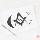 Sticker Ovale Masonique, Freemason, Masons (Enveloppe)