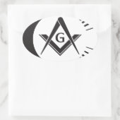 Sticker Ovale Masonique, Freemason, Masons (Sac)