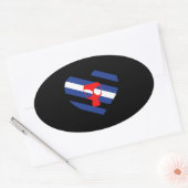 Sticker Ovale Masque Fierté (Enveloppe)