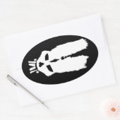 Sticker Ovale Masque "Lapin du crâne" de Voodoo (Enveloppe)