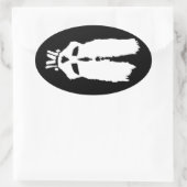 Sticker Ovale Masque "Lapin du crâne" de Voodoo (Sac)