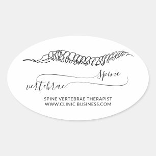 Sticker Ovale Massage orthopédique de script moderne