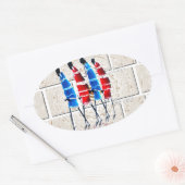 Sticker Ovale Massai Morans art chrétien Imprimer (Enveloppe)