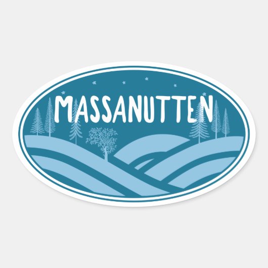 Sticker Ovale Massanutten Resort Virginia Outdoors (Devant)