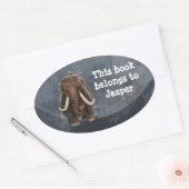 Sticker Ovale Mastodon de la parade animale (Enveloppe)