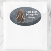 Sticker Ovale Mastodon de la parade animale (Sac)