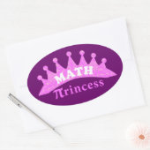 Sticker Ovale Math Princesse (Enveloppe)