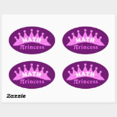 Sticker Ovale Math Princesse (Feuille)