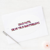 Sticker Ovale maths (Enveloppe)