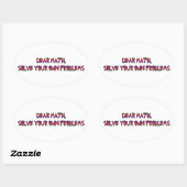 Sticker Ovale maths (Feuille)
