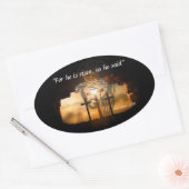 Sticker Ovale Matthieu 28:6 (Enveloppe)