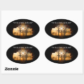 Sticker Ovale Matthieu 28:6 (Feuille)