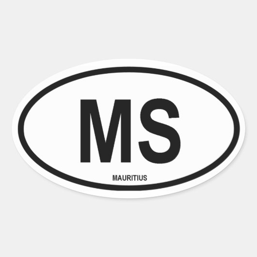Sticker Ovale Maurice "MS" (Devant)