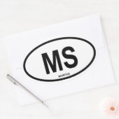 Sticker Ovale Maurice "MS" (Enveloppe)