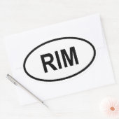 Sticker Ovale Mauritanie "RIM" (Enveloppe)