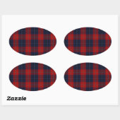 Sticker Ovale McKnight Clan Tartan (Feuille)