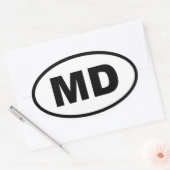 Sticker Ovale MD Maryland (Enveloppe)