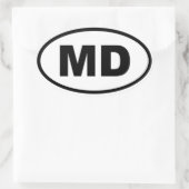Sticker Ovale MD Maryland (Sac)