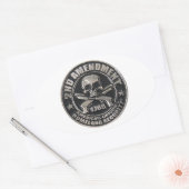 Sticker Ovale Médaille du 2e amendement (Enveloppe)