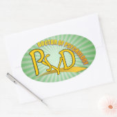 STICKER OVALE MÉDECIN PSYD DE PSYCHOLOGIE LOGO JAUNE (Enveloppe)