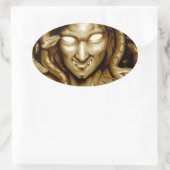 Sticker Ovale MEDUSA Airbrush Art Original (Sac)