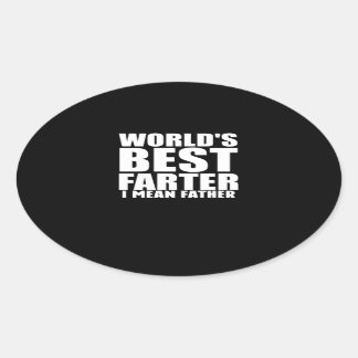 Sticker Ovale Meilleur cadeau de père pour papa