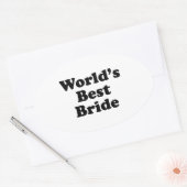Sticker Ovale Meilleure mariée du monde (Enveloppe)