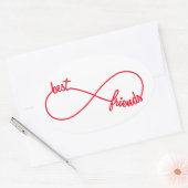 Sticker Ovale Meilleurs amis pour toujours (Enveloppe)