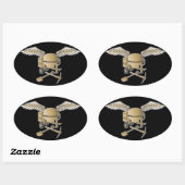 Sticker Ovale Mélangeur en béton beige (Feuille)