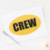 Sticker Ovale Membre d'équipage - Personnel de l'équipe d'événem (Enveloppe)