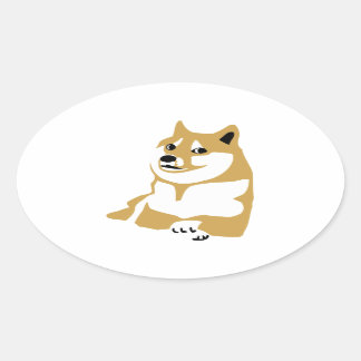 Sticker Ovale Mème de Doge