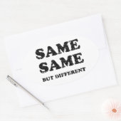 STICKER OVALE MÊME MAIS DIFFÉRENT (Enveloppe)